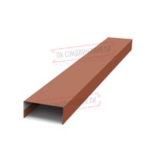Крепежная планка нижняя Texas 0,45 PE с пленкой RAL 8004 терракота