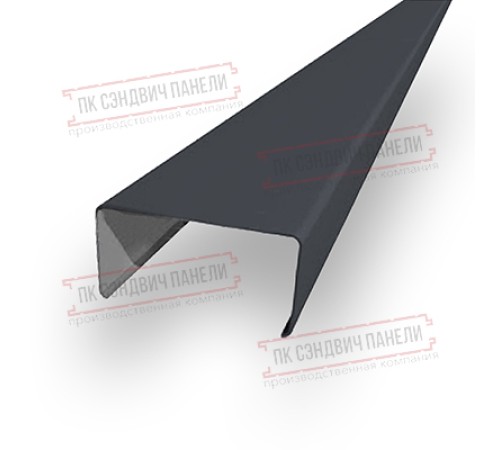 Декоративная планка П - 60х30, ПЭ, Ral 7024 - 0,35мм